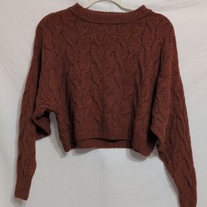 Pink Republic Rust Cable Knit Sweater